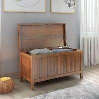Rhodes Solid Wood Bench In Amber Walnut Finish