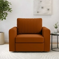 Melano  Pull Out Sofa cum Bed  in Orange Colour