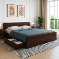 Esmeralda Queen Bed with 2 Drawer Storage