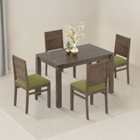 Atlas Solid Wood 4 Seater Dining Table With Atlas Dining Chair Set