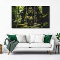 The Castle Decor Lord Buddha Meditation Wall Art Framed Painting 27x48 Inch (Style 9)