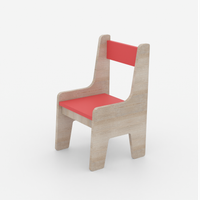 Topolino Toddler Activity Chair in Oak and Red