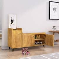 Hexa Red Engineered Wood Shoe Rack in Giant Wood Colour