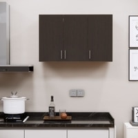 3 Doors Modular Wall Mounted Kitchen Cabinet With Adjustable Shelf In Highland Pine Finish