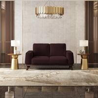 Granada Premium 2 Seater Fabric Sofa in Deep Plum Velvet Colour