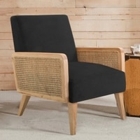 Evant Ratan Accent Chair in Black Colour