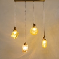 Riviera Linear 4-Lights Glass Chandelier