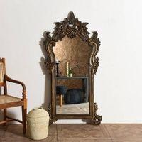 Voleta carved wooden antique mirror