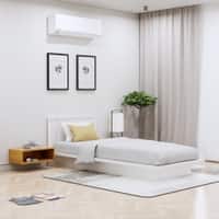 Hexa Engineered Wood Modern Single Bed With Headboard Without Storage In Frosty White