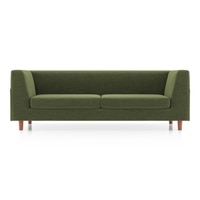 Rubik Essential 3 Seater Fabric Sofa In Moss Green