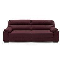 Thiene 3 Seater Leather Sofa in Wine Colour