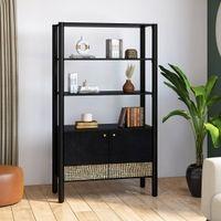 Gaku Solid Wood Bookshelf in Semi Gloss Finish