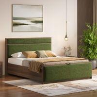 Rio Engineered Wood King Size Hydraulic Storage Bed In Moss Green