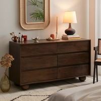 Mahe Mango Wood Chest Of Drawers In Provincial Teak Finish