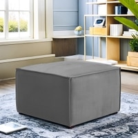 Emmett Ottoman in Midnight Grey Colour