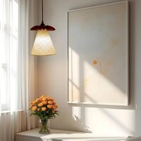 Whirl Brown Solid Wood Single Hanging Light