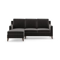 Abbey Sectional Sofa (Colour : Pebble Grey, Cushion : Hard, Seater : Left Aligned 2 Seater + Left Aligned Chaise)