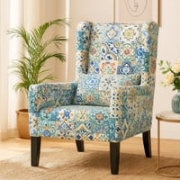 Iris Bloom Wing Back Chair in Multi Colour