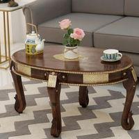 Soundarya Solid Wood Coffee Table In Walnut Finish