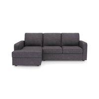 Apollo Sofa (Colour : Steel, Cushion : Hard, Back Type : Regular, Seating Capacity : Left Aligned 2 Seater + Left Aligned Chaise + Ottoman)