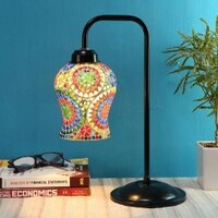 Clem MultiColour Glass Shade Table lamp