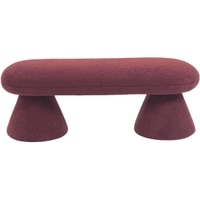 Cassy  Boucle 2 Seater Modern Bench in Red Color