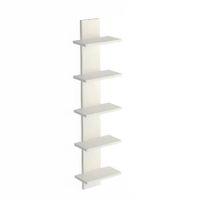 BLUEWUD Louis Engineered Wood Multipurpose Wall Decor Shelf, Display Rack (Wenge & White)