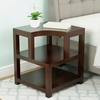 Aural Bedside Table - Walnut Finish