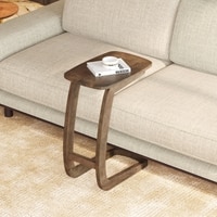 Forma Solid Wood C Table In Danish Walnut Finish