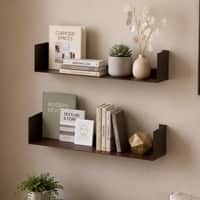 Alivo Floating Bookshelf Brown