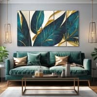 The Castle Decor Flower Wall Art Set of 5 27x48 Inch