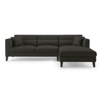 Lewis Sectional Sofa (Colour : Graphite Grey, Cushion : Hard, Seater : Right Aligned 3 Seater + Right Aligned Chaise)