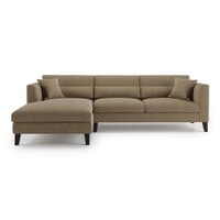 Lewis Sectional Sofa (Colour : Dune, Cushion : Hard, Seater : Left Aligned 3 Seater + Left Aligned Chaise)
