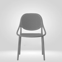 Kepler Brooks Lyra Cafeteria Dining Chair in Grey Colour