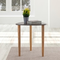 Metalsmith Elegant Side Table – Solid Wood, Green Finish