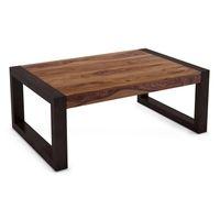 Altura Rectangular Solid Wood Coffee Table In Two Tone Finish