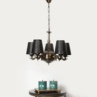 Devansh Metal Wall Mounted Lamp With Black Cotton Shade