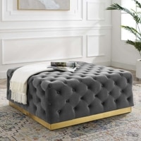 Rainn Ottoman in Midnight Grey Colour