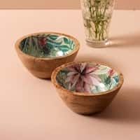 Elysian Tropical Mango Wood Bowl Set Of 2
