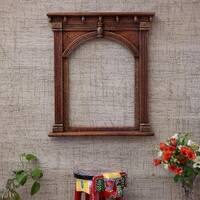 Desert Art Wooden Handpainted Jharokha Wall Frame 18 x 21 Inch in Copper Finish