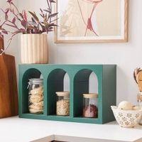 WOODENMOOD Rectangular Wall Rack