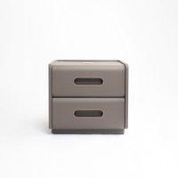 Chestnut Leather Side Table in Brown Colour