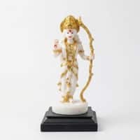 Devotional Eternal Shri Ram Statue in White and Gold Colour