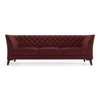 Weston 3 Seater Leather Sofa in Wine Colour