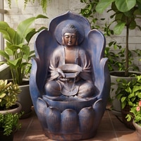 White Fiber Wall Back Water Fountain