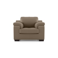 Trissino 1 Seater Premium Italian Leather Sofa In Dark Truffle