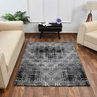 Multicolor Geometric Machine Made Polyester 2 X 5 Feet Carpet