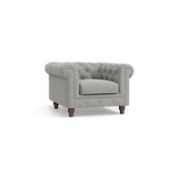 Winchester Essential 1 Seater Fabric Sofa in Vapour Grey Colour