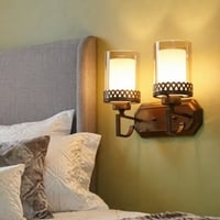 Eliante Modern Wall Lights Mild Steel & Glass Material Antique Gold & Champaign Finish