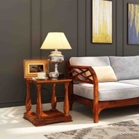 Mundra Solid Wood Bedside Table in Honey Finish